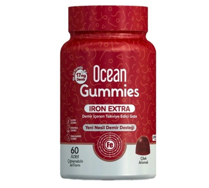 ORZAXVİTAMİN-MİNERALLEROrzax Ocean Gummies Iron Extra 17 mg 60 Çiğnenebilir Jel