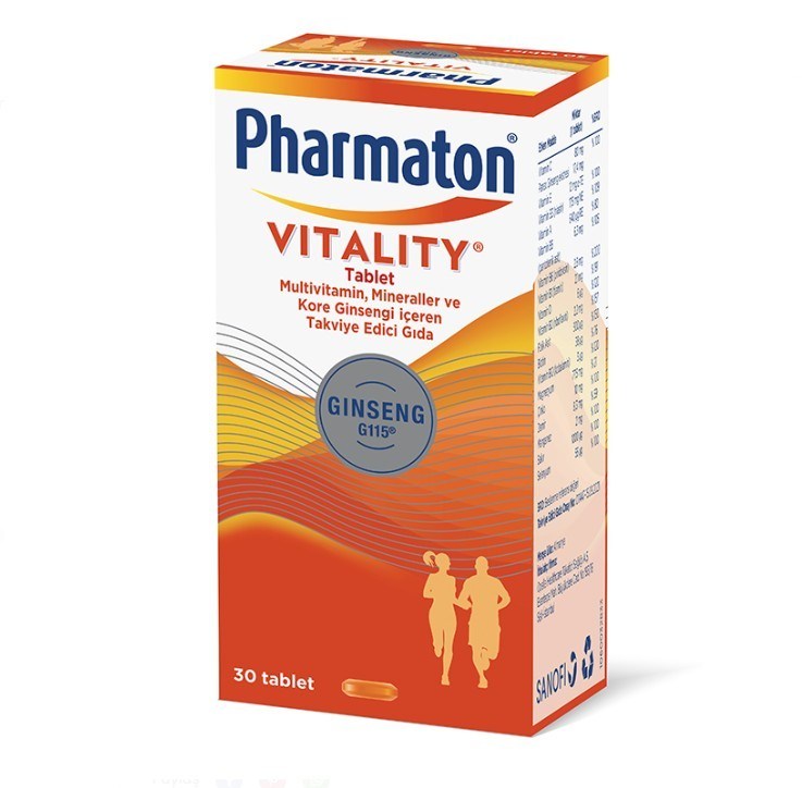 PHARMATONVİTAMİN-MİNERALLERPharmaton Vitality 30 Tablet