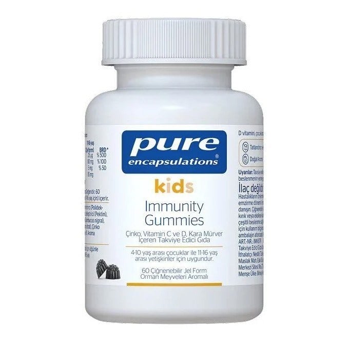 Pure EncapsulationsÇOCUKLAR İÇİN BESİN TAKVİYELERİPure Encapsulations Kids Immunity 60 Gummies