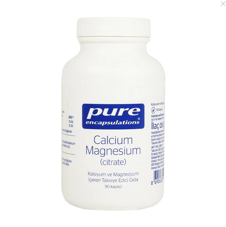 Pure EncapsulationsVİTAMİN-MİNERALLERPure Encapsulations Calcium Magnesium Citrate 90 Kapsül