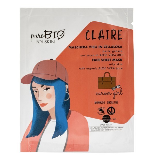 PuroBioCİLT BAKIM ÜRÜNLERİPuroBio Face Sheet Mask For Oily Skin Claire