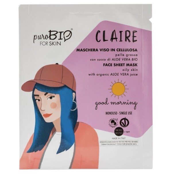 PuroBioCİLT BAKIM ÜRÜNLERİPuroBio Face Sheet Mask For Oily Skin Claire Good Morning