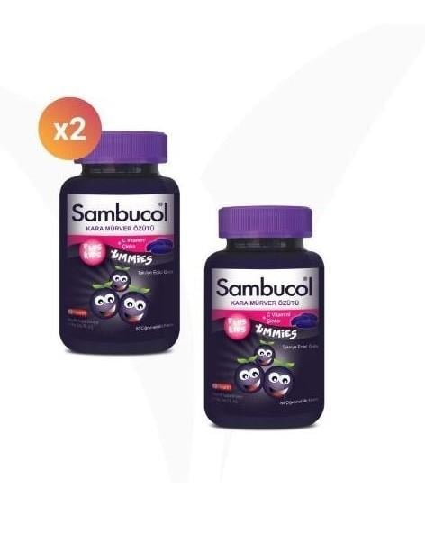 SAMBUCOLÇOCUKLAR İÇİN BESİN TAKVİYELERİSambucol Plus Kids Yummies 60 Tablet 2'li