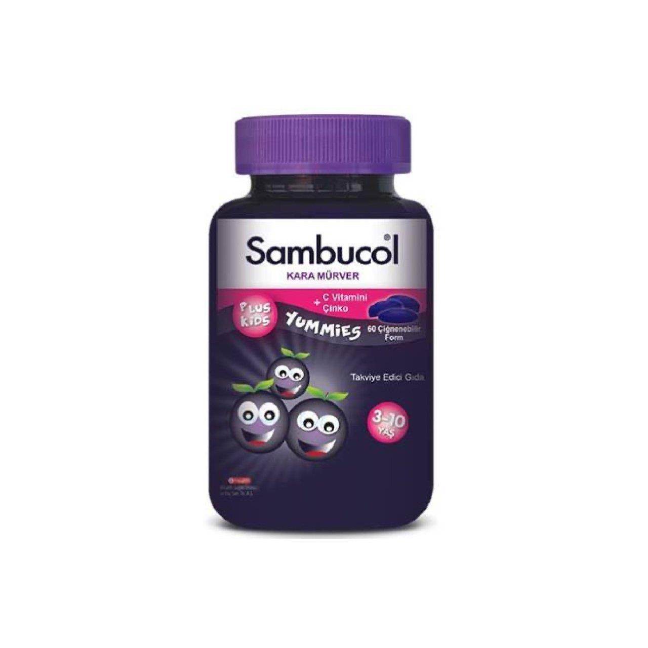 SAMBUCOLÇOCUKLAR İÇİN BESİN TAKVİYELERİSambucol Plus Kids Yummies 60 Tablet