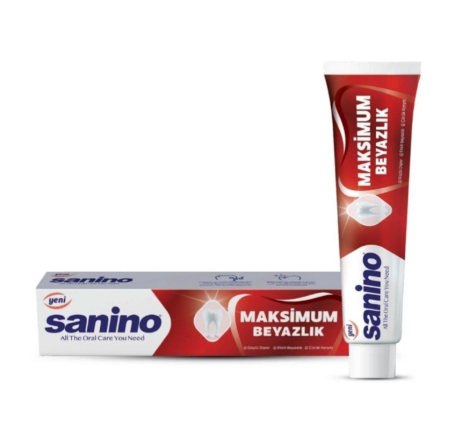 SANİNODİŞ MACUNLARISanino Diş Macunu Maksimum Beyazlık 75 ml