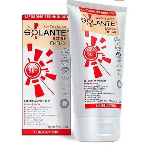 SOLANTEGÜNEŞ ÜRÜNLERİSolante Acnes Tinted Spf 50+ 150 ml Güneş Losyon