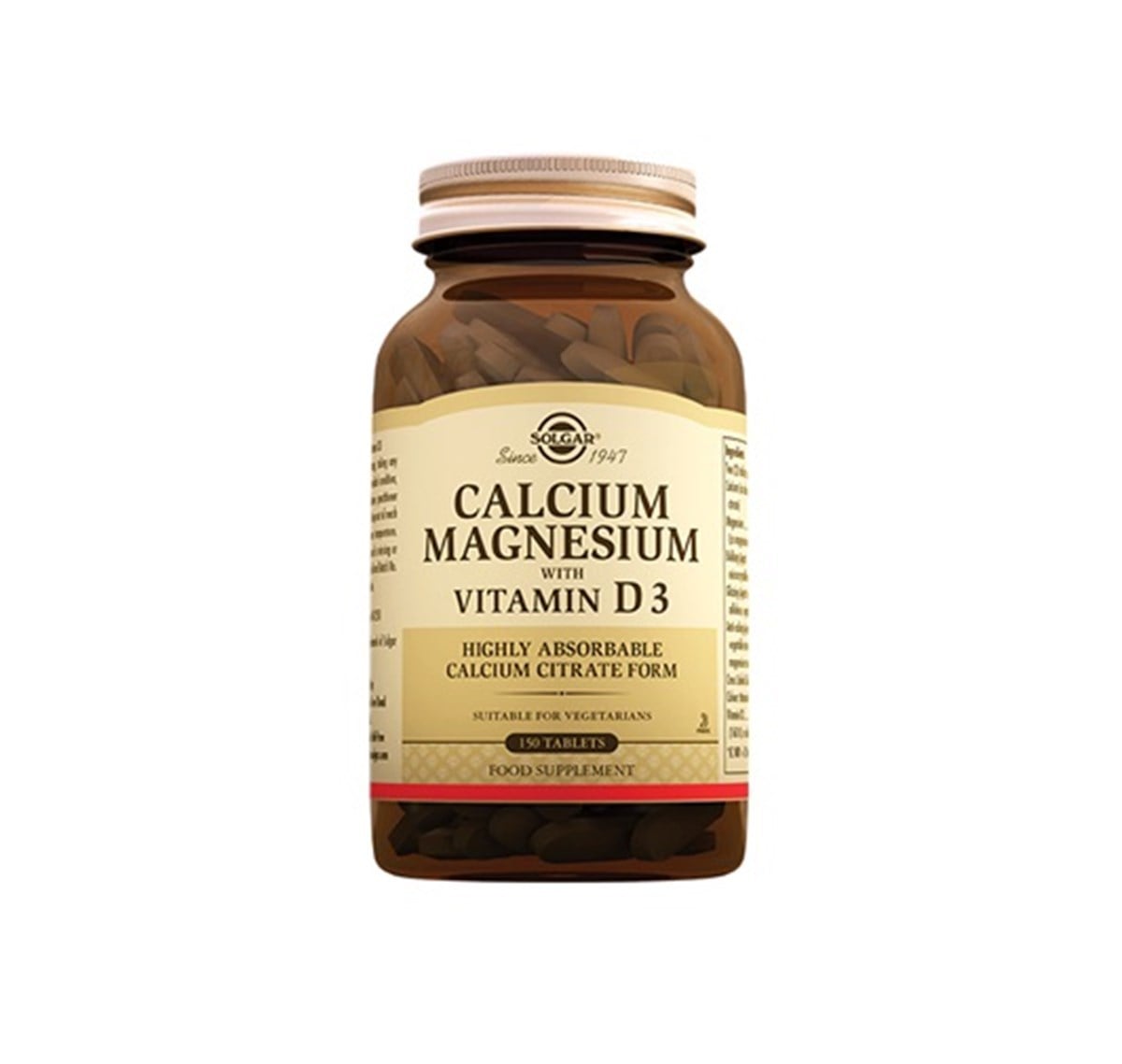 SOLGARVİTAMİN-MİNERALLERSolgar Calcium Magnesium With Vitamin D3 150 Tablet
