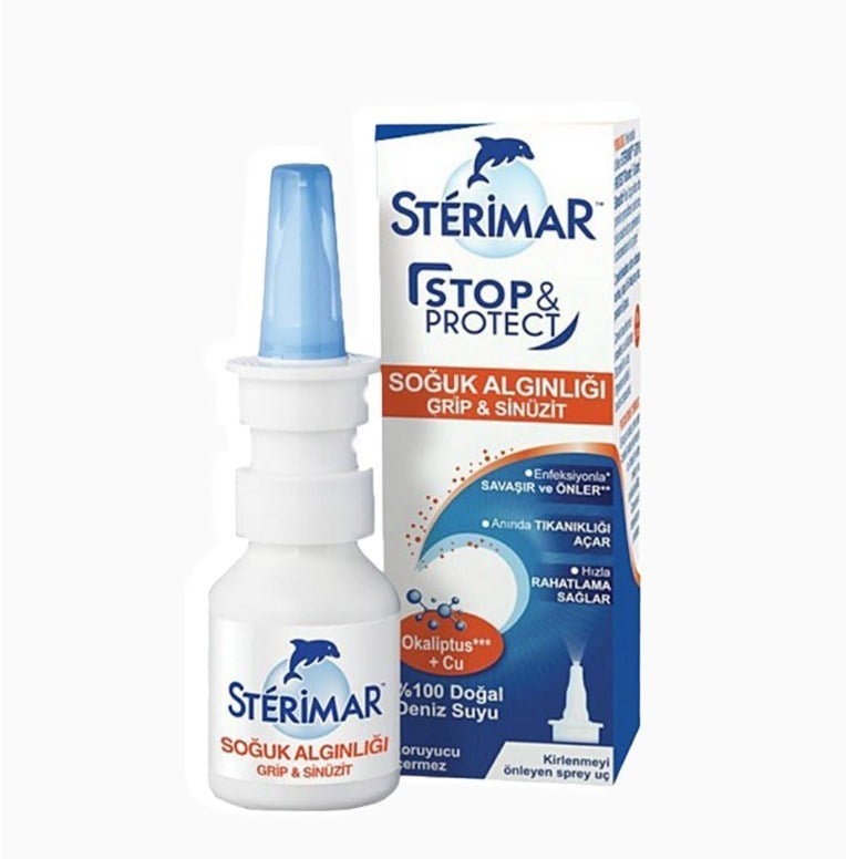 STERİMARGÖZ-KULAK BURUN BOĞAZ SAĞLIĞISterimar Burun Spreyi Stop & Protect Soğuk Algınlığı 20 ml