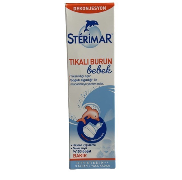 STERİMARGÖZ-KULAK BURUN BOĞAZ SAĞLIĞISterimar Baby Pamper Hipertonik Bebek Tıkalı Burun 100 ml