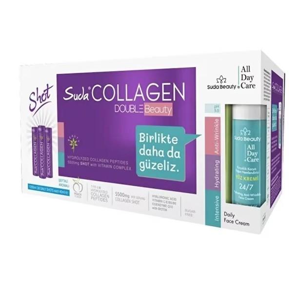 SUDA COLLAGENKOLAJENLERSuda Collagen Double Beauty Şeftali Aromalı 40 ml 30 Shot