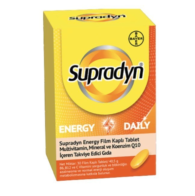 SUPRADYNVİTAMİN-MİNERALLERSupradyn Daily Koenzim Q10 30 Tablet 