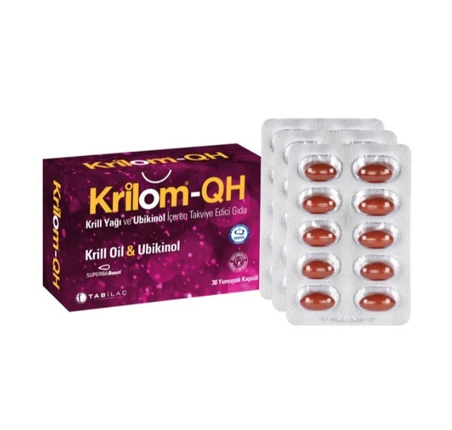 TAB İLAÇOMEGA-3 / BALIK YAĞLARIKrilom-QH Krill Oil & Ubikinol 30 Yumuşak Kapsül