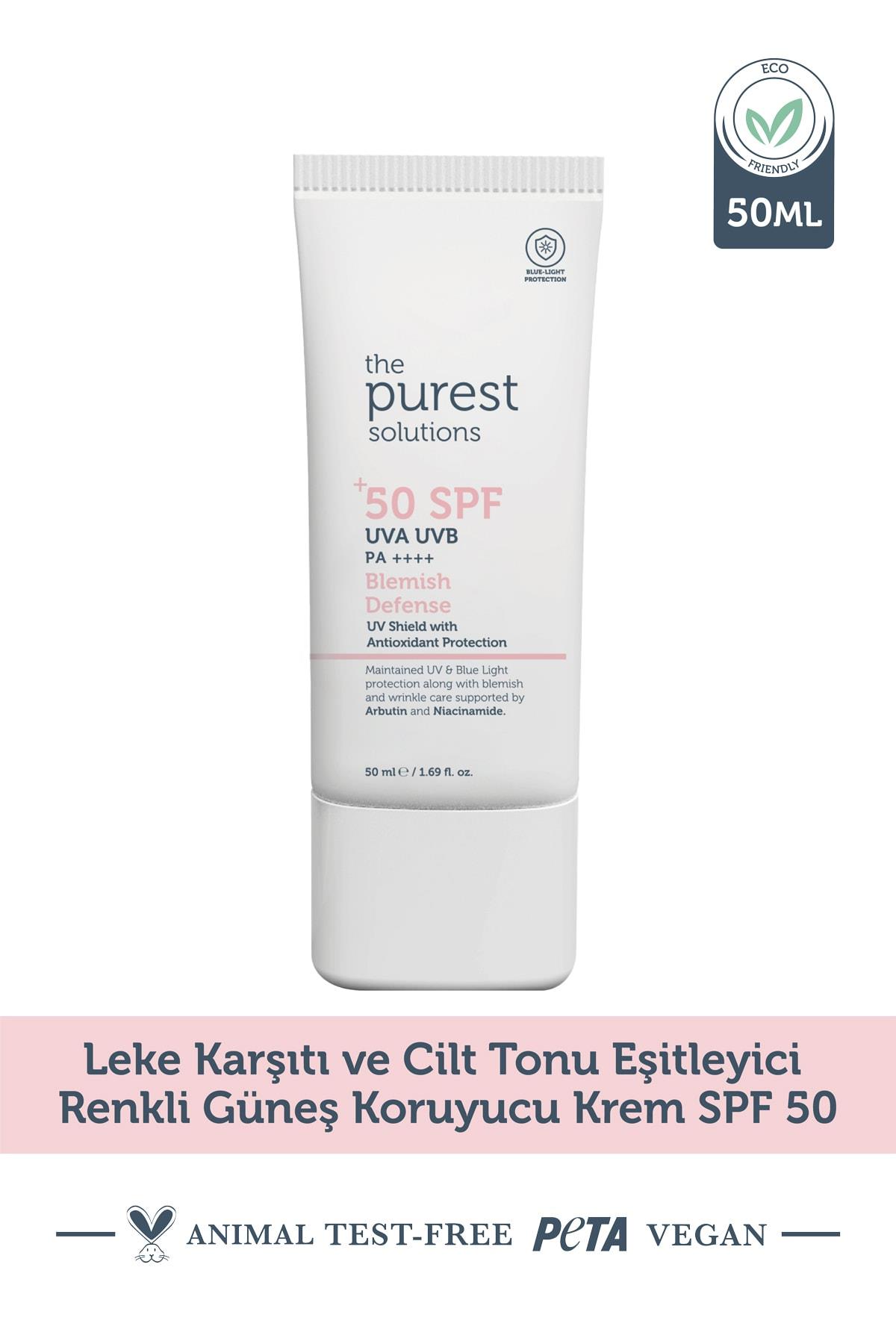 THE PURESTGÜNEŞ ÜRÜNLERİThe Purest Solutions Blemish Defense Antioksidan Destekli Lekeli Ciltler İçin Güneş Kremi SPF50+ 50 ml