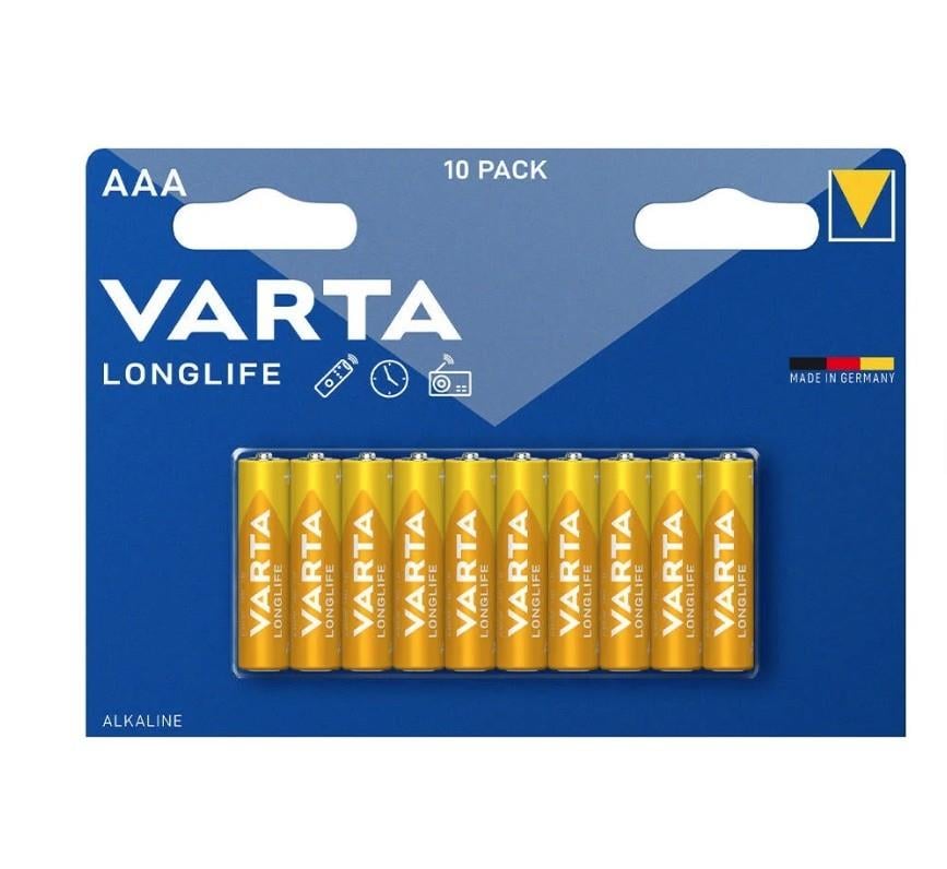 VARTAPİLLERVarta Longlife Alkalin AAA İnce Kalem Pil 10'lu Paket