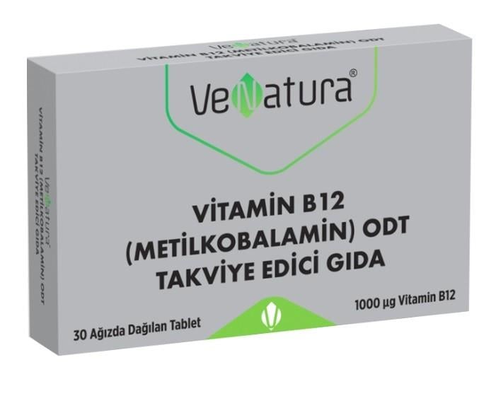 VENATURAVİTAMİN-MİNERALLERVenatura B12 Metilkobalamin 30 Tablet