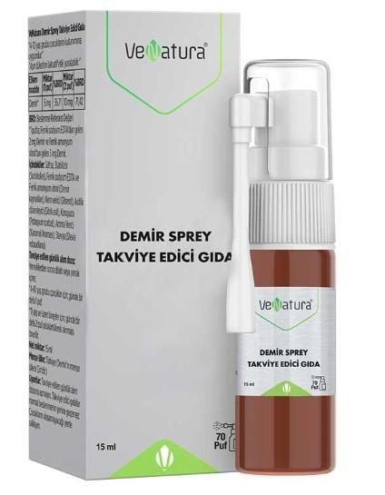 VENATURAVİTAMİN-MİNERALLERVenatura Demir Sprey Takviye Edici Gıda 15 ml