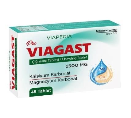 VİAPECİAVİTAMİN-MİNERALLERViapecia Pro Viagast Çiğneme Tableti 48 Adet