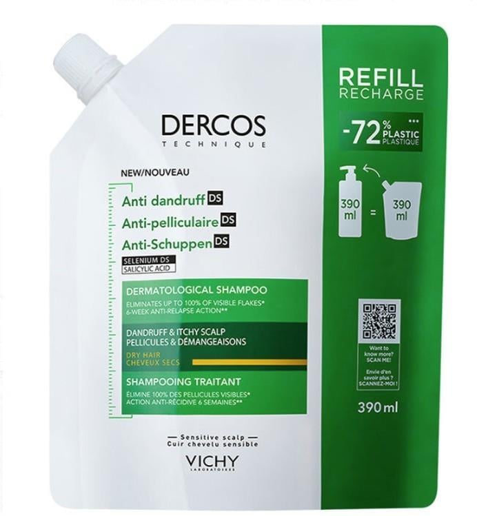 VichyŞAMPUANLARVichy Dercos Anti Dandruff Kuru Saçlar İçin Kepek Karşıtı Şampuan Refill 390 ml