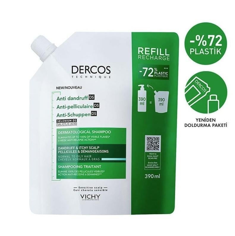 VichyŞAMPUANLARVichy Dercos Anti Dandruff Normal ve Yağlı Saçlar İçin Kepek Karşıtı Şampuan Refill 390 ml
