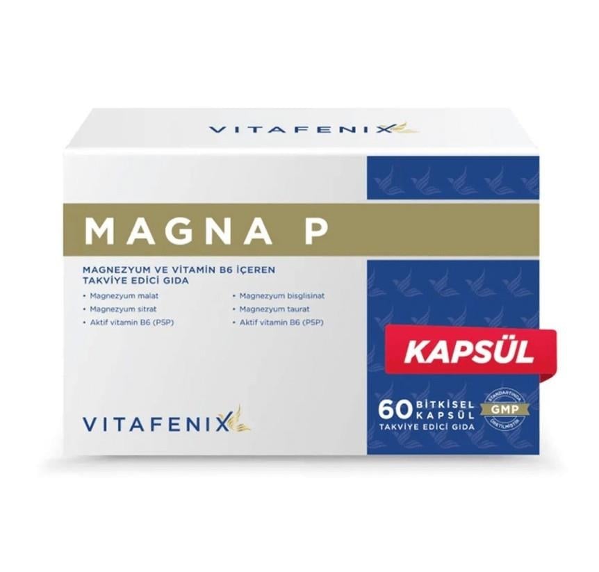 VİTAFENIXVİTAMİN-MİNERALLERVitafenix Magna-P 60 Kapsül