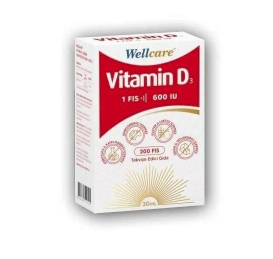 WELLCAREVİTAMİN-MİNERALLERWellcare Vitamin D3 Sprey 600 IU 30 ml