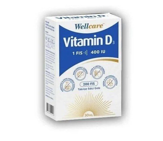WELLCAREVİTAMİN-MİNERALLERWellcare Vitamin D3 400 IU 30 ml