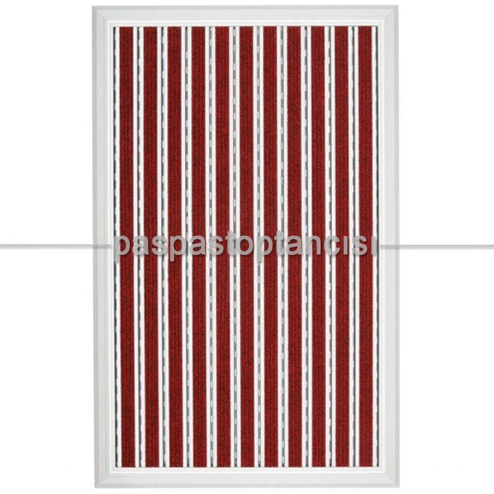 Alüminyum Metal Paspas Bukle Halı Fitilli PM1000 Kırmızı