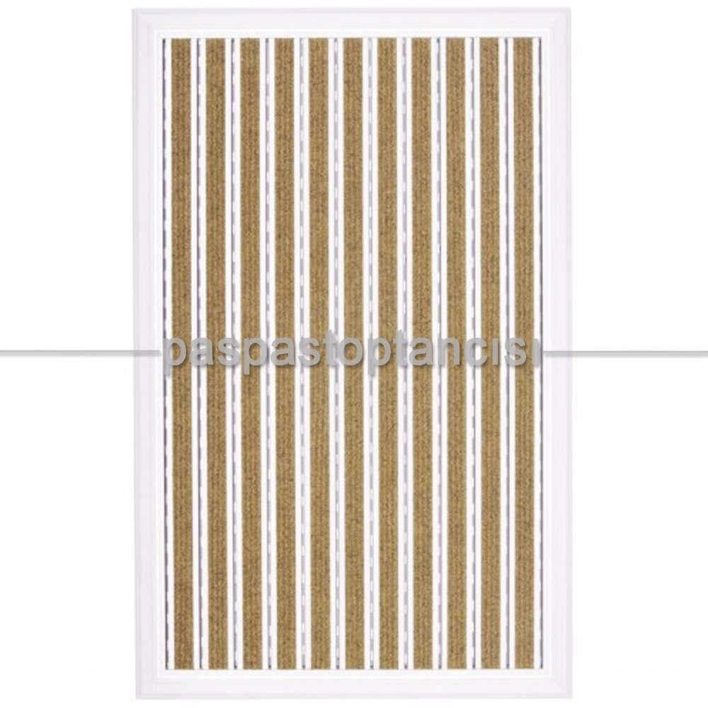 Alüminyum Metal Paspas Bukle Halı Fitilli PM1000 Bej