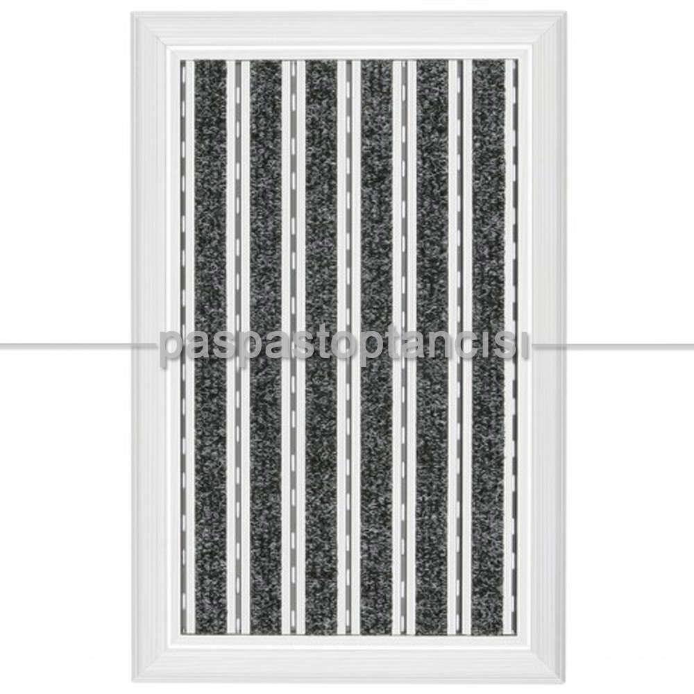Alüminyum Metal Paspas Bukle Halı Fitilli PM1000 Siyah