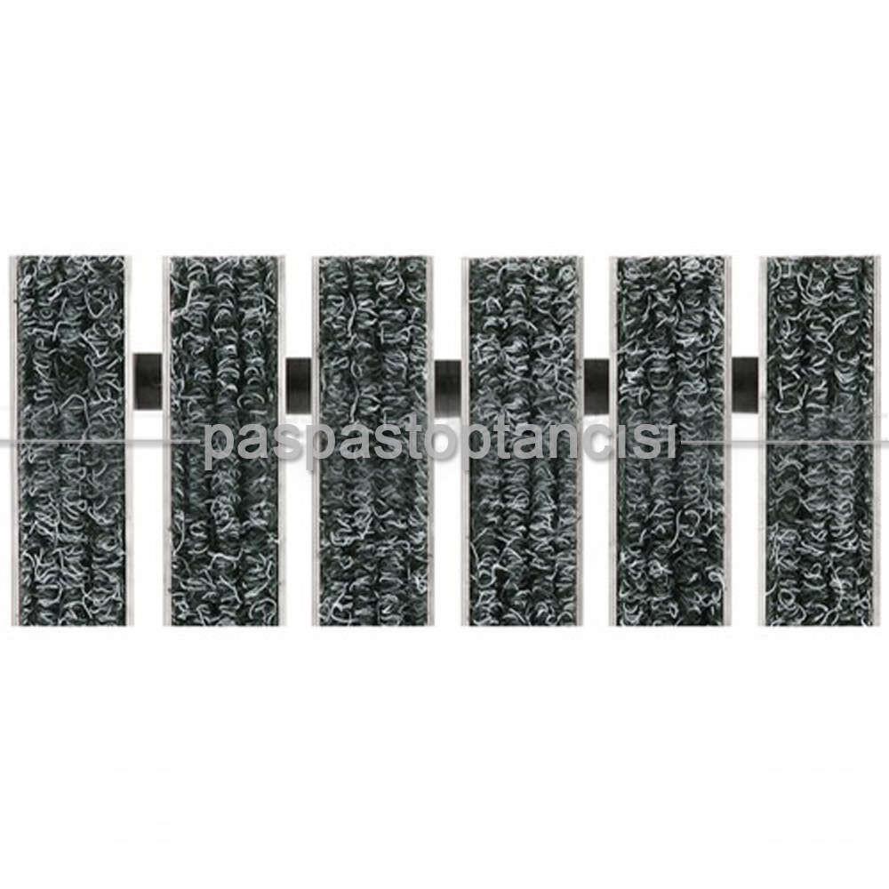 Alüminyum Paspas Bukle Halı Fitilli UM1000 Gri