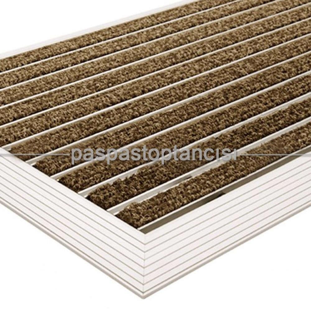 Alüminyum Paspas Bukle Halı Fitilli UM1000 Bej