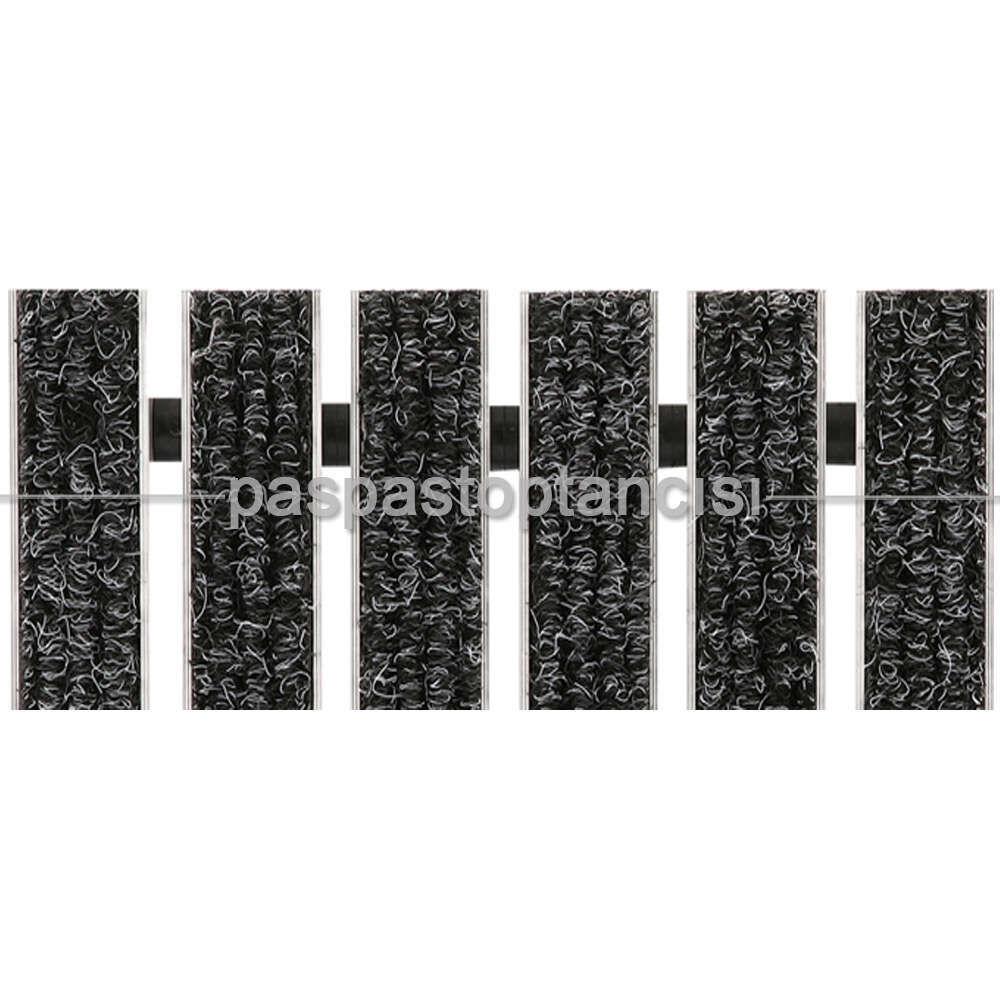 Alüminyum Paspas Bukle Halı Fitilli UM1000 Siyah