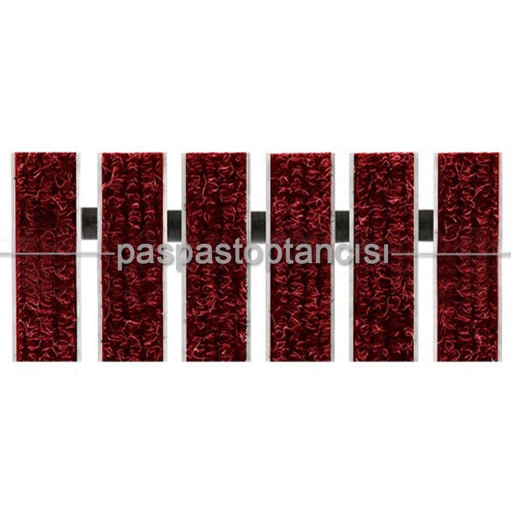 Alüminyum Paspas Bukle Halı Fitilli UM1000 Kırmızı