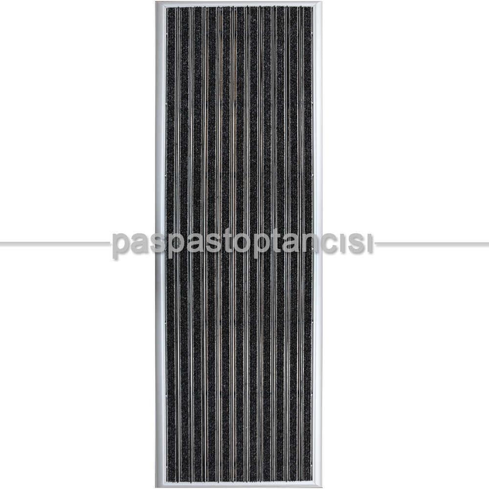 Alüminyum Paspas Bukle Halı Fitilli ve Fırça Sıyırıcılı UM1000F Siyah