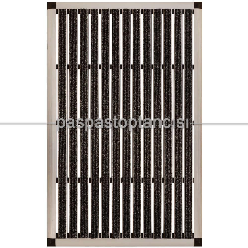 Alüminyum Paspas Bukle Halı Fitilli ve Yivli PVC Fitilli SM1020 Gri