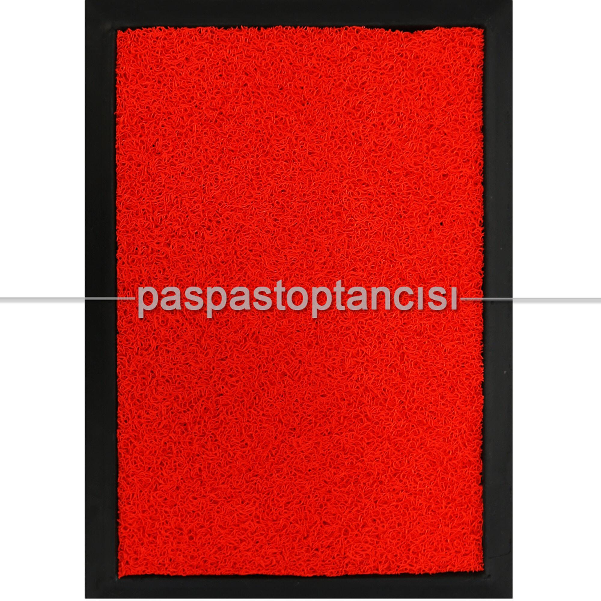 Kırmızı Kıvırcık Paspaslı Kauçuk Hijyen Paspas