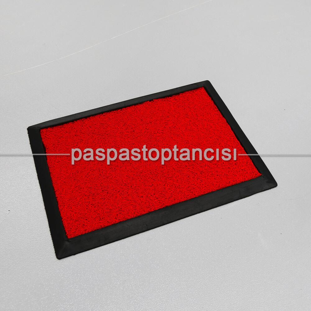 Kırmızı Kıvırcık Paspaslı Kauçuk Hijyen Paspas