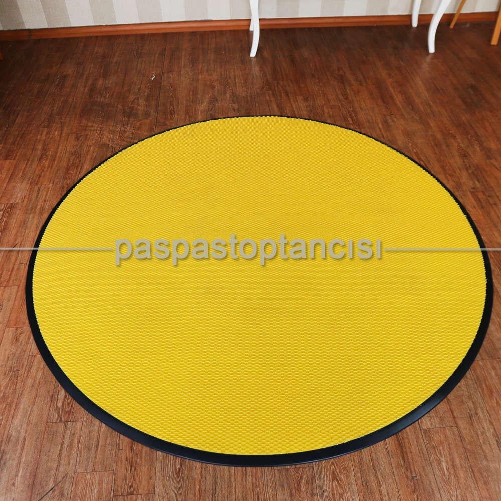 Kişiye Özel Yuvarlak Sarı Paspas