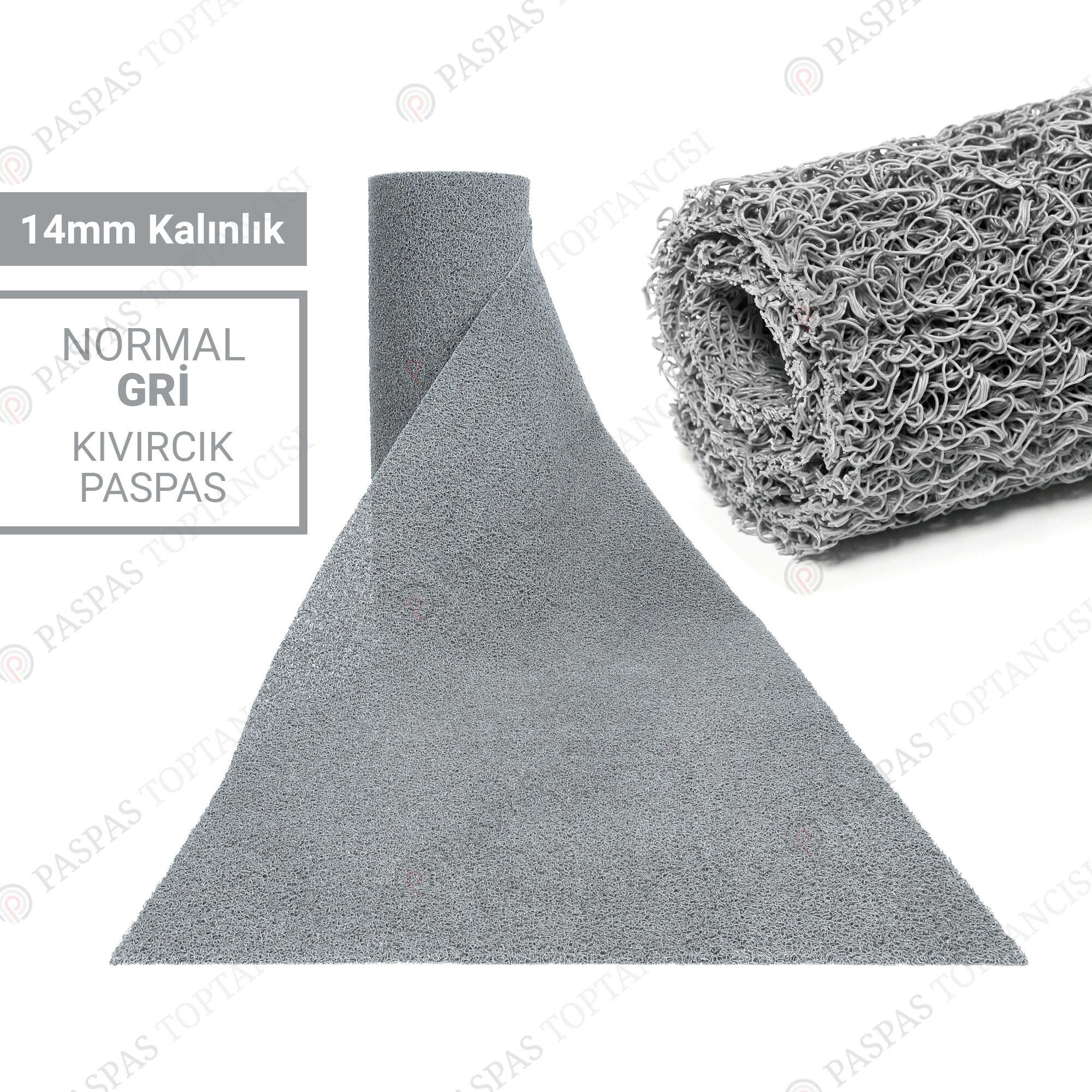 Kıvırcık Paspas Normal 14 mm Gri