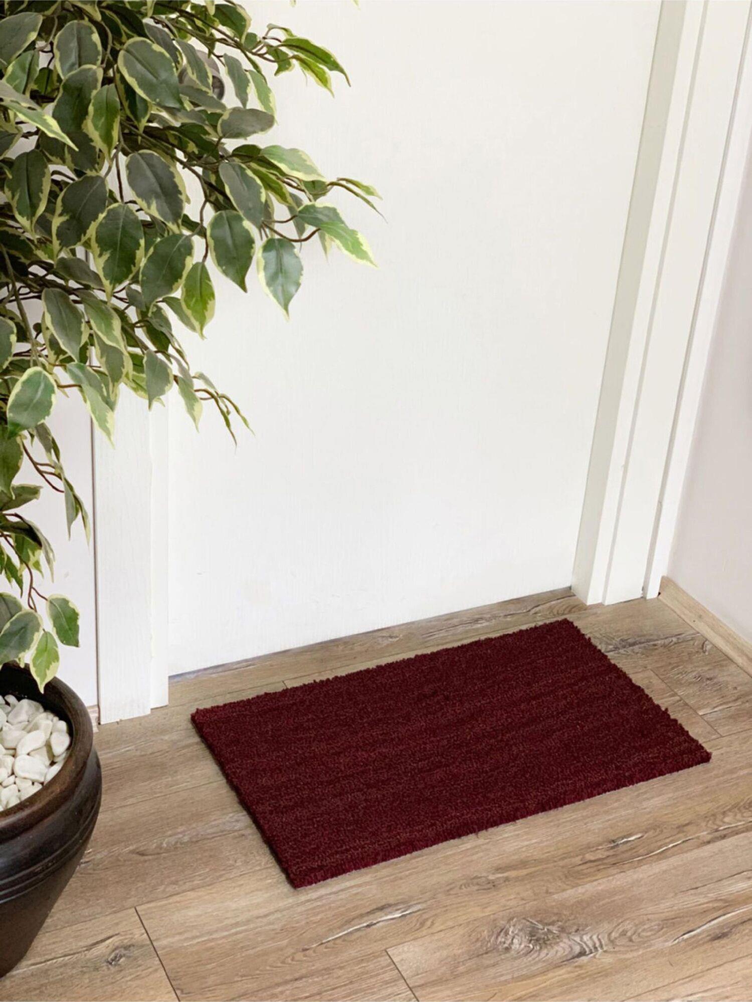 Koko Kıl Paspas Pvc Tabanlı Bordo