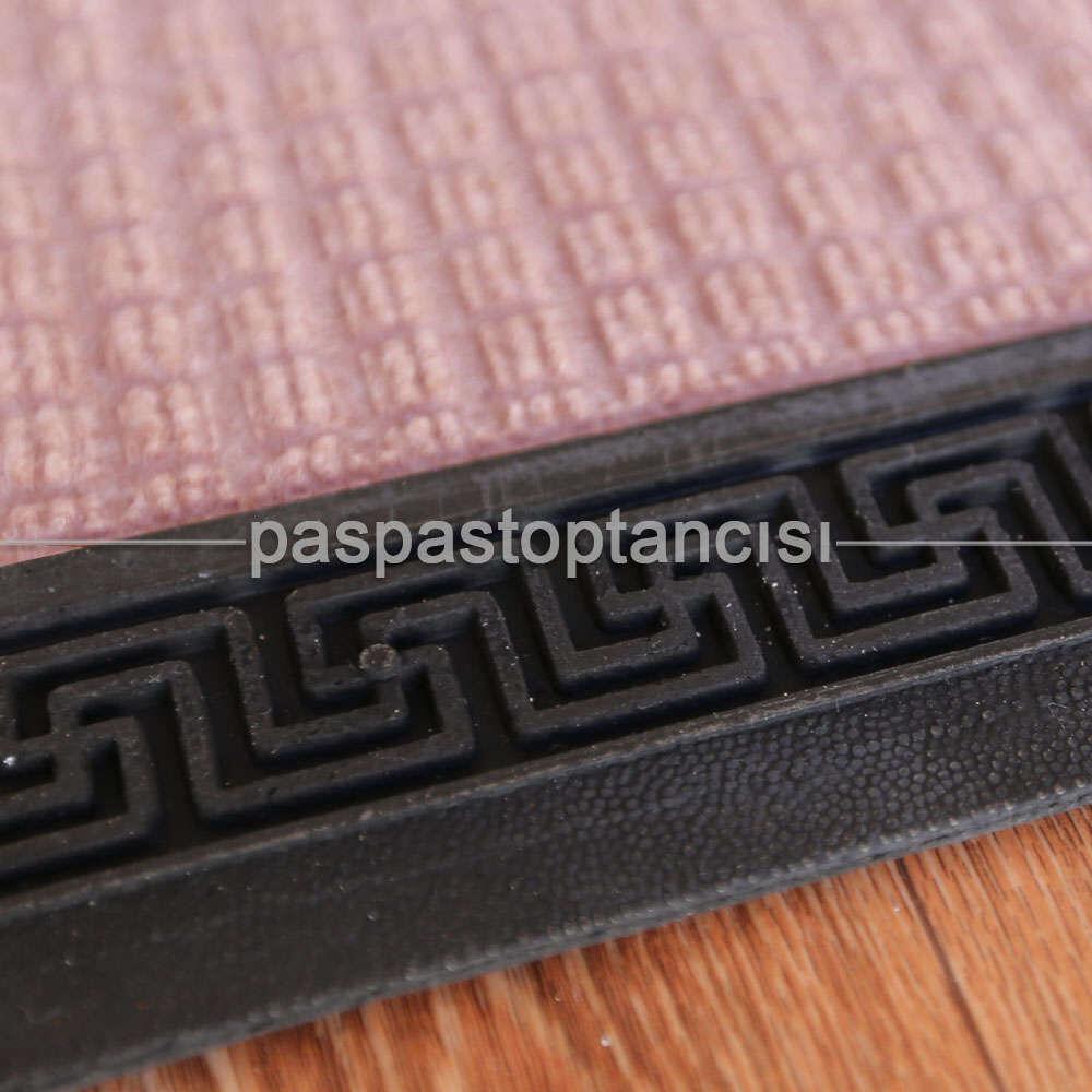 Lastik Kenarlı Bej Halı Paspas