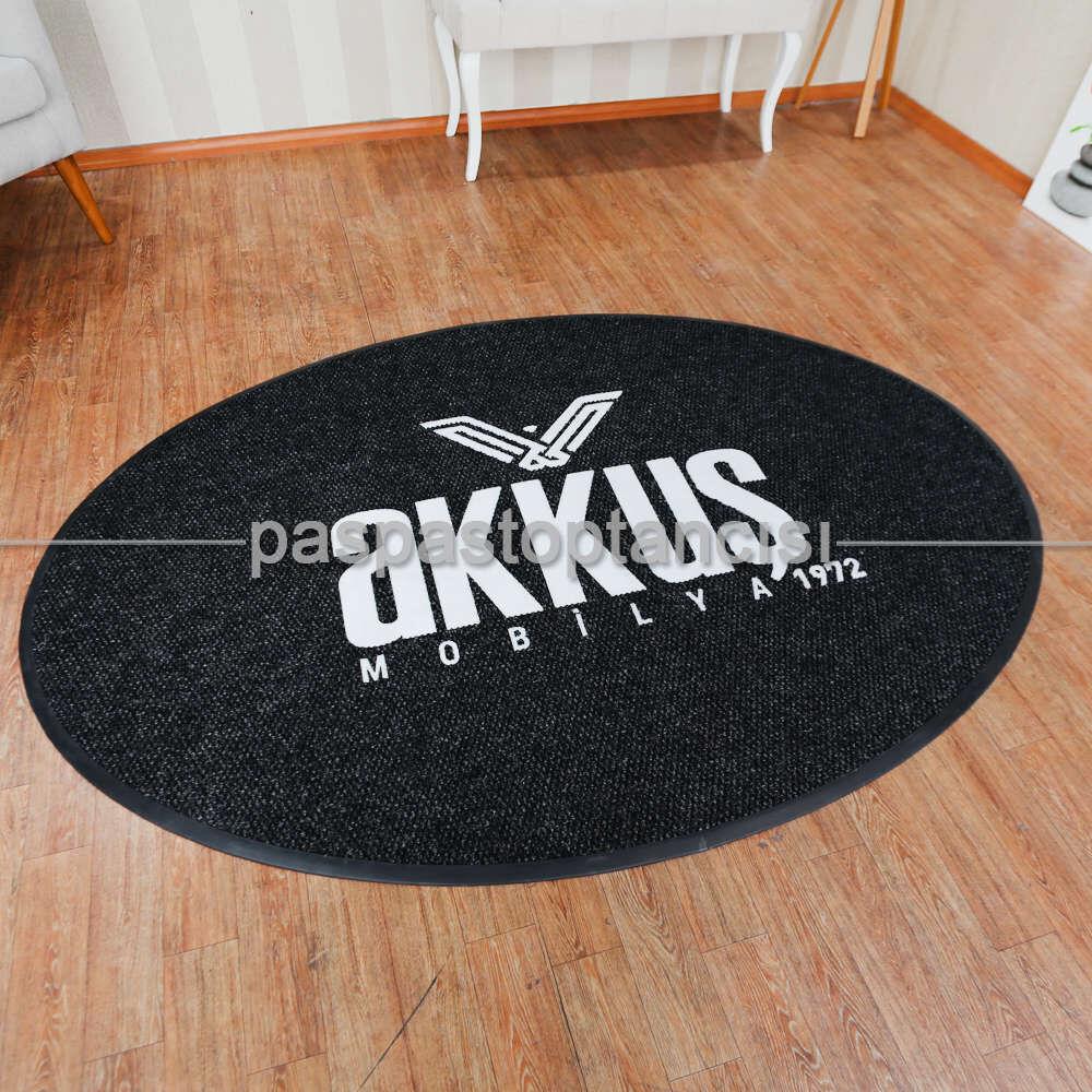 Mobilya Firmaları için Logolu Oval Paspas