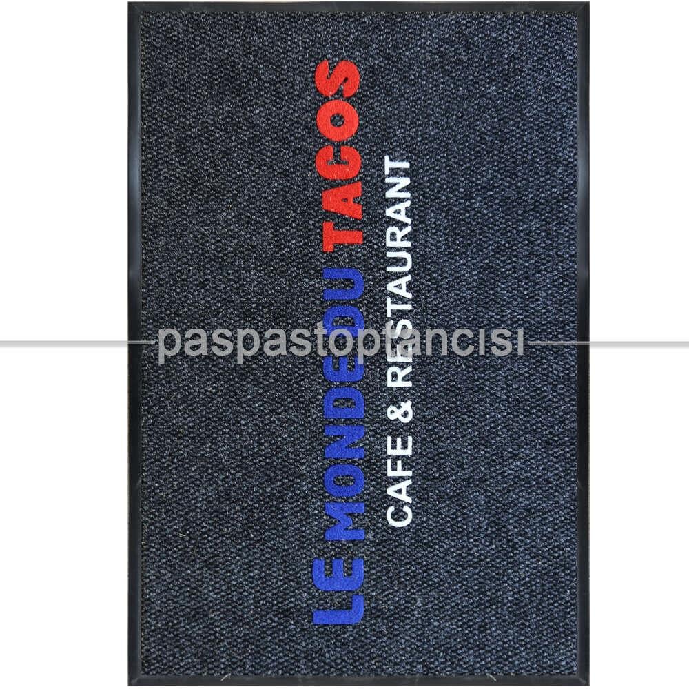 Restaurant için Logolu Siyah Paspas