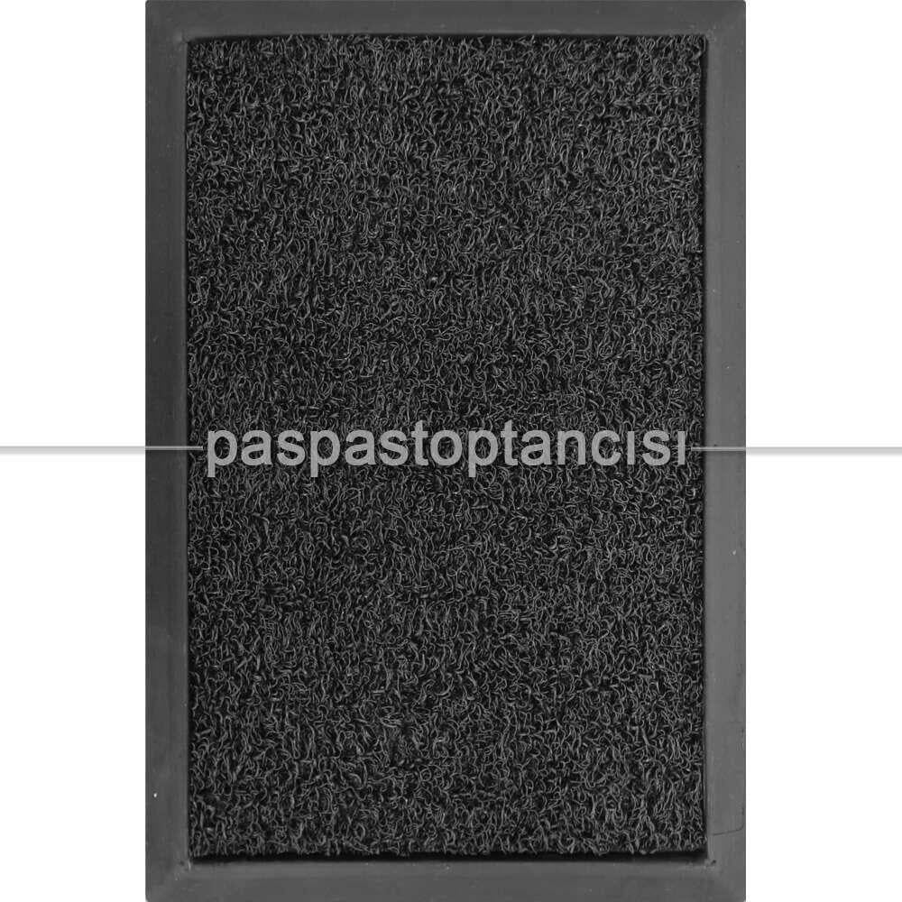 Siyah Kıvırcık Paspaslı Kauçuk Hijyen Paspas