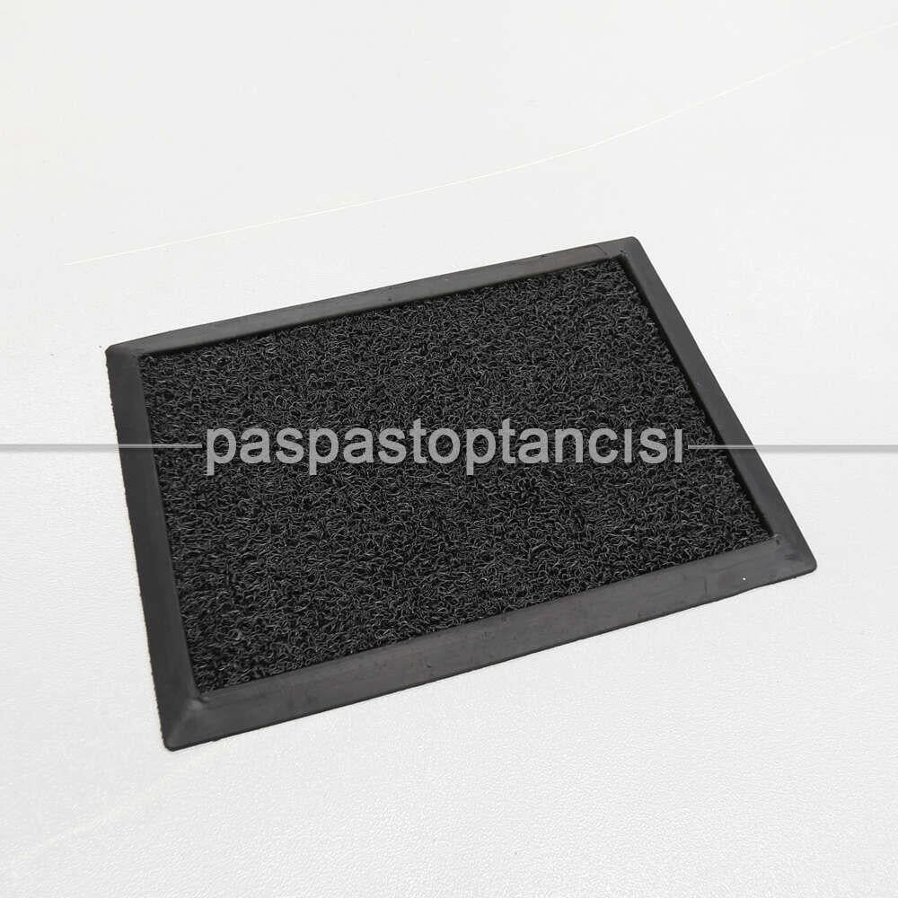 Siyah Kıvırcık Paspaslı Kauçuk Hijyen Paspas