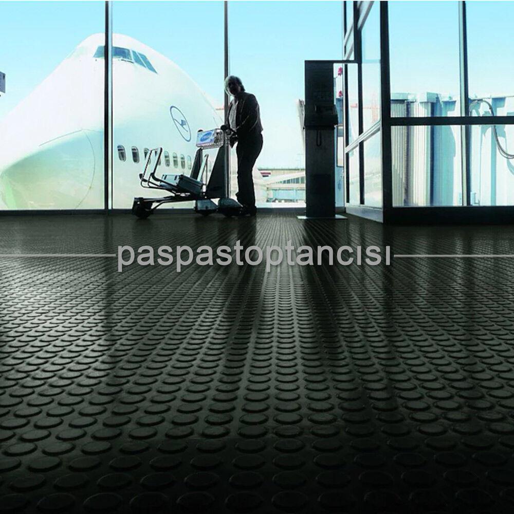 Siyah Pvc Kalın Paralı 1.6 mm Paspas Muşamba Zemin, Otomobil, Ofis, Yer Döşemesi