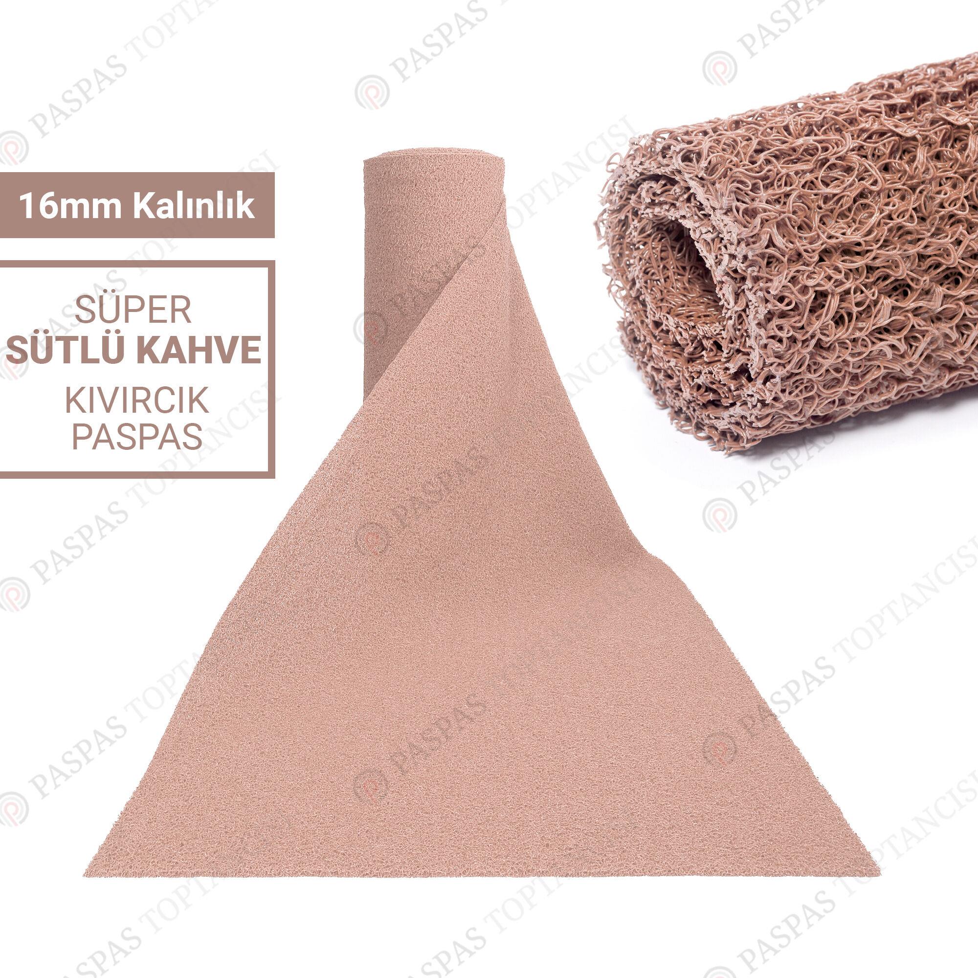 Sütlü Kahve Kıvırcık Paspas 16 mm