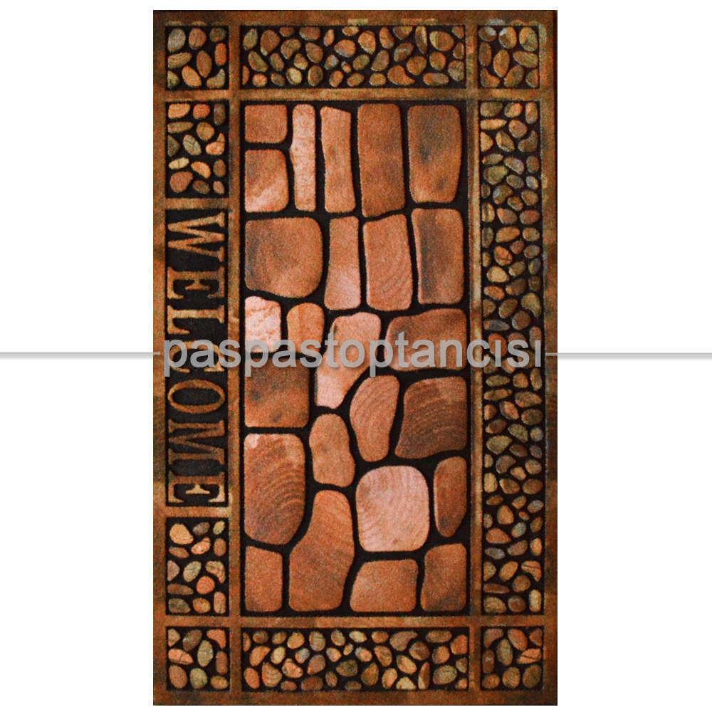 Welcome Yazılı Kapı Paspası Antik 15