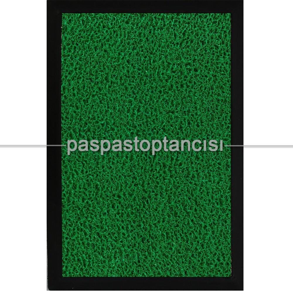 Yeşil Kıvırcık Paspaslı Kauçuk Hijyen Paspas