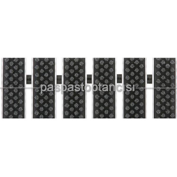 Alüminyum Metal Paspas Fırça Fitilli UM5000 Siyah